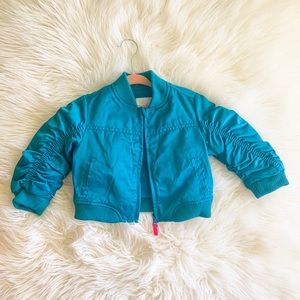 Cat & Jack Teal Jacket with embroidery on back